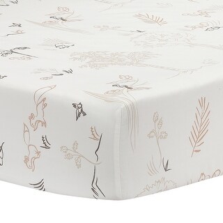 Lambs & Ivy Treetop Fox Woodland Breathable Cotton Fitted Crib/Toddler Sheet - Crib