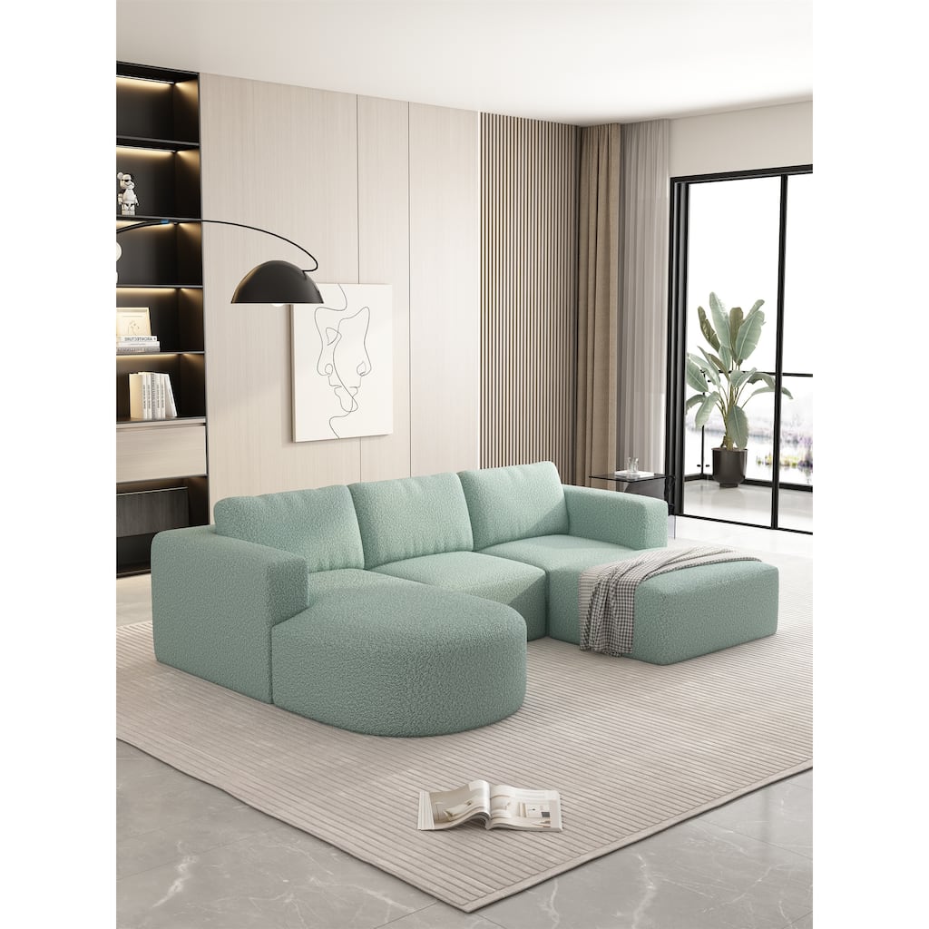 Sectional Sofa with Chaise and Ottoma
