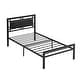 preview thumbnail 4 of 6, Stylish Twin Metal Bed Frame with Modern Design