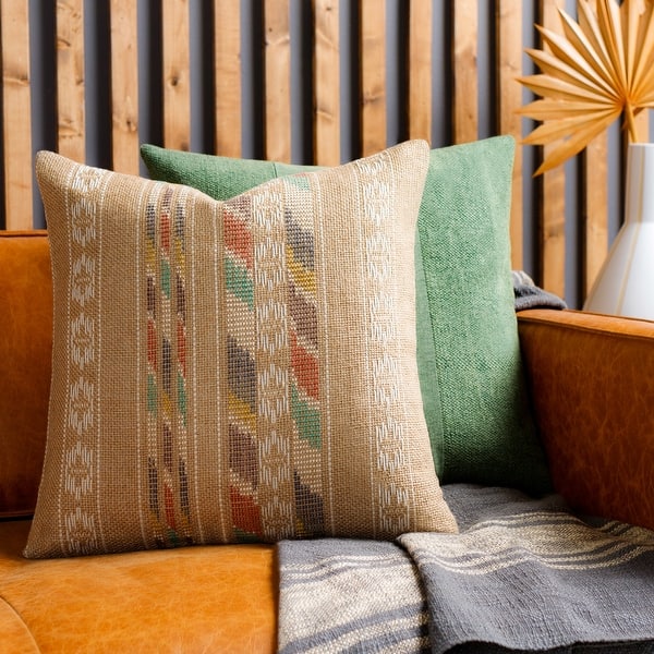 Saro Lifestyle Lucca Collection Boho Stripe Throw Pillow with Down Filling 16 x 24 Multi Saro Lifestyle Lucca Collection Boho Stripe Throw Pillow with Down Filling 16 x 24 Multi