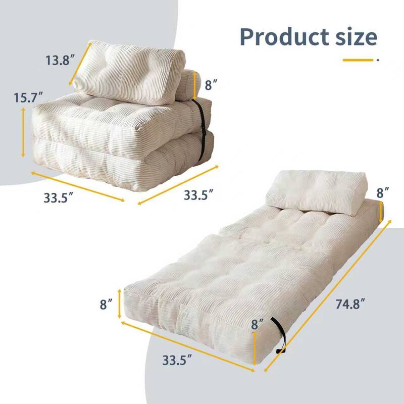 Modular Floor Couch System - Convertible Sofa Bed with Adaptable Layout for Compact Living