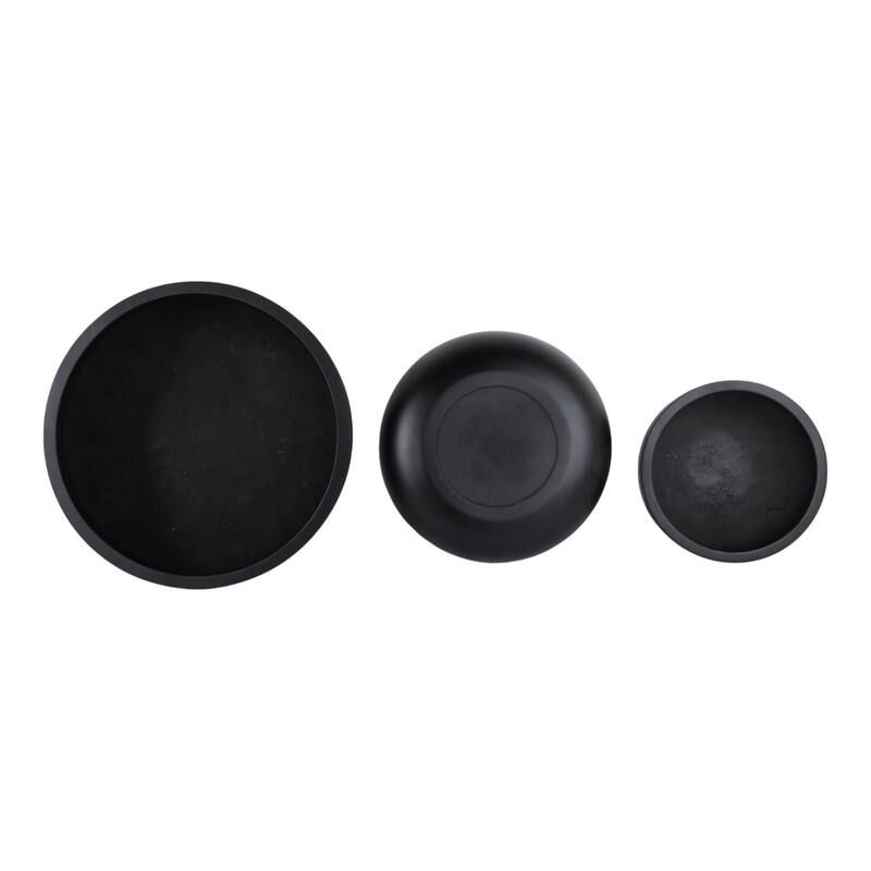 Resin Bowl Planters Round Decorative Plant Containers (Set of 3) - 21" x 21" x 6"