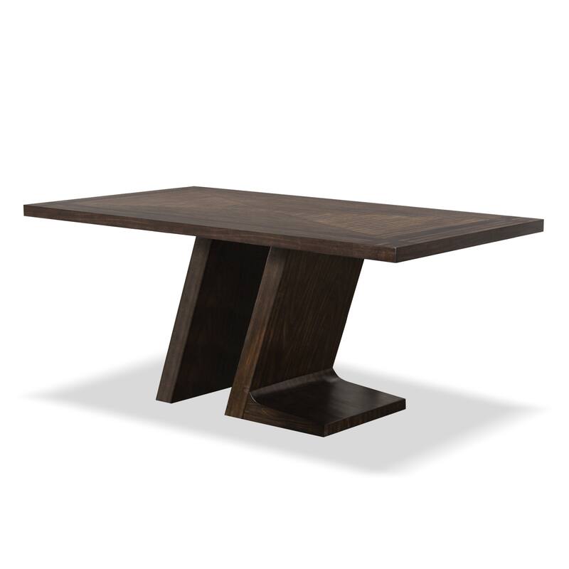 Furniture of America Yara Modern 7-Piece Espresso Wood Dining Table Set