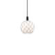 Option Matte Black / White Glass with White Rope