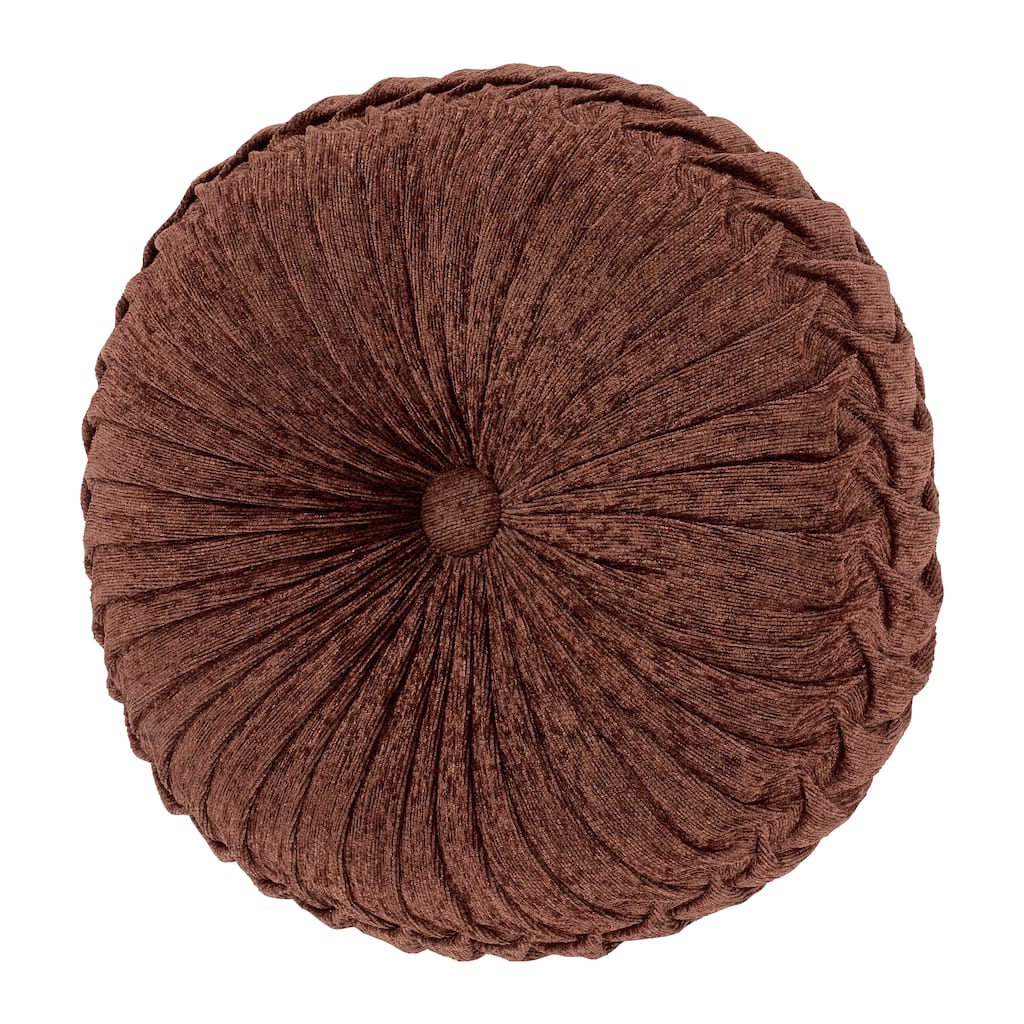 J. Queen New York Harvest Moon Tufted Round Decorative Throw Pillow