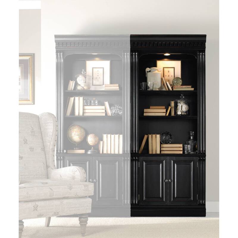 Hooker Furniture Telluride 36" Wide Masculine Traditional English - Black with Red Rub-Through