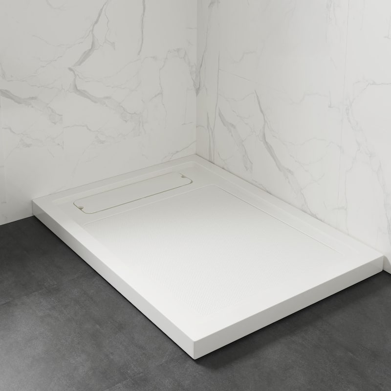 OVE DECORS Adena White Shower Base 60x36 in white