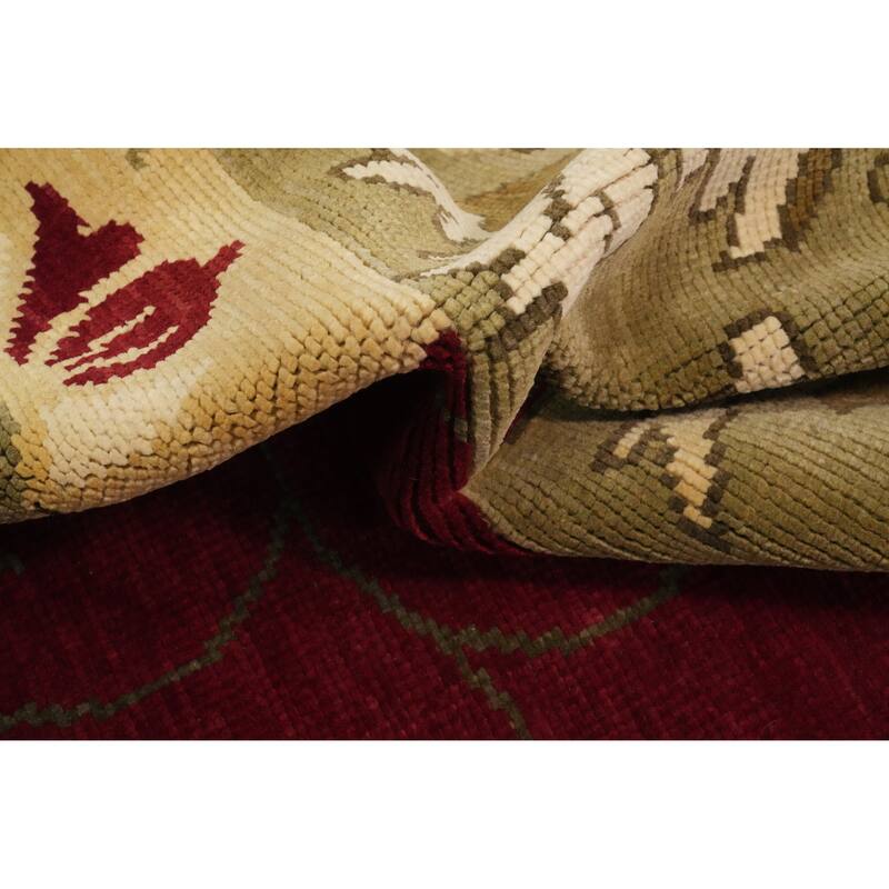 All-Over Floral Indian Area Rug 6x10 - 10' 1'' X 6' 5''