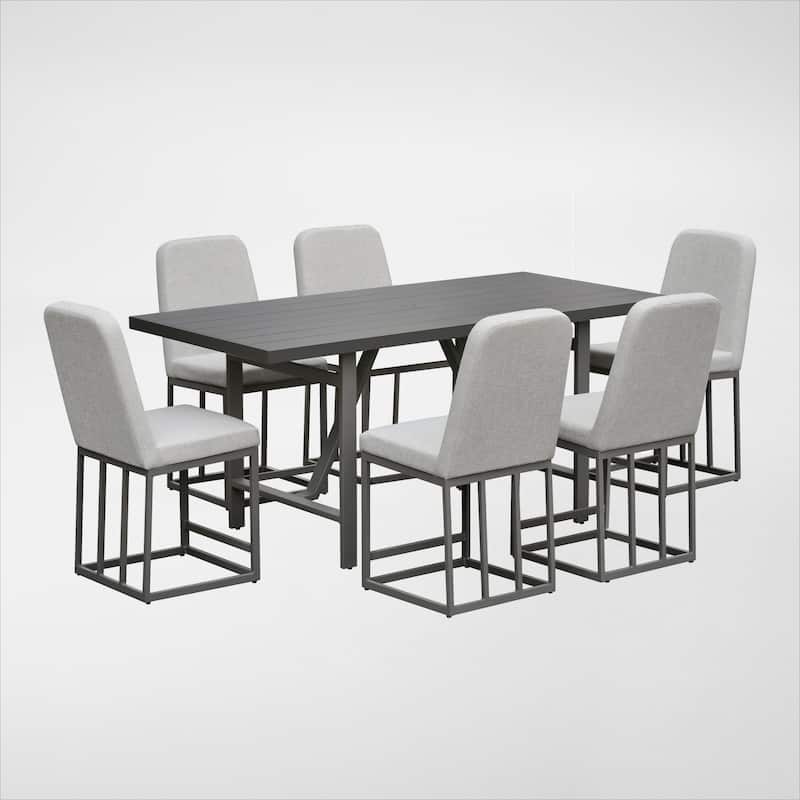 Navarro Outdoor Counter Height Dining Set - Mocha 7-PC