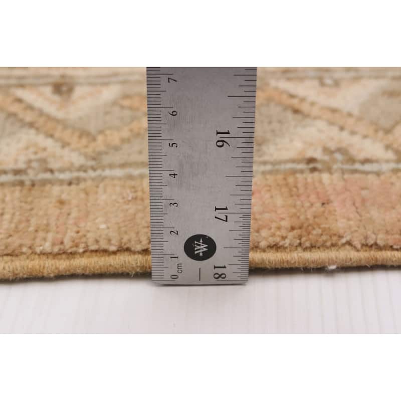 ECARPETGALLERY Hand-knotted Peshawar Oushak Brown Wool Rug - 8'9 x 11'6