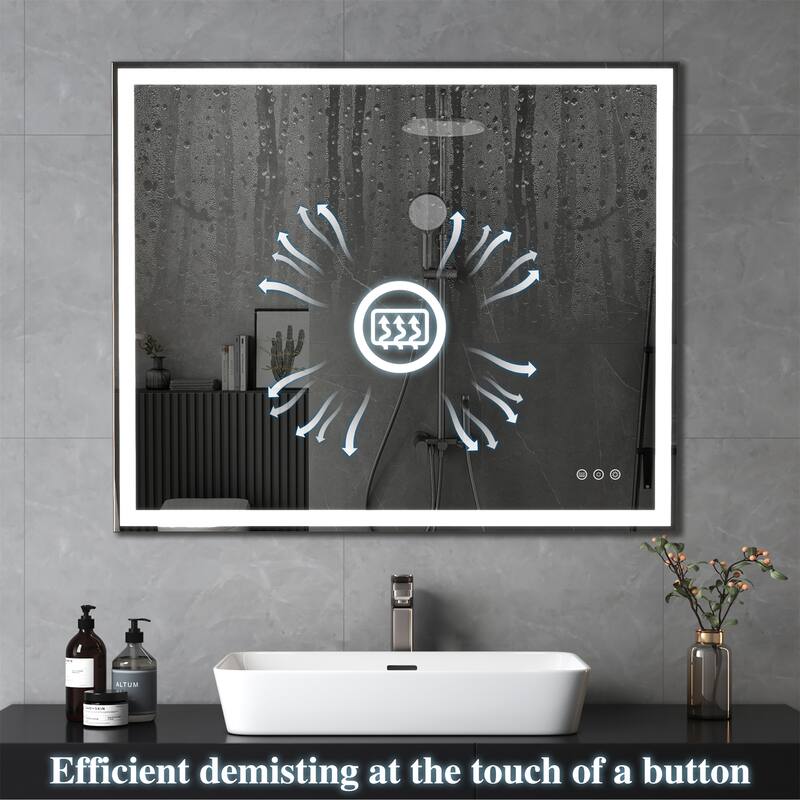 30" x 36" Smart LED Bathroom Wall Mirror with Memory,Anti-Fog Switch