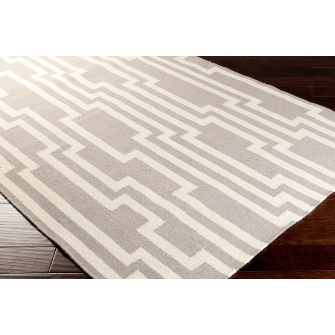 Hand-woven Heaton Abstract Flatweave Wool Area Rug