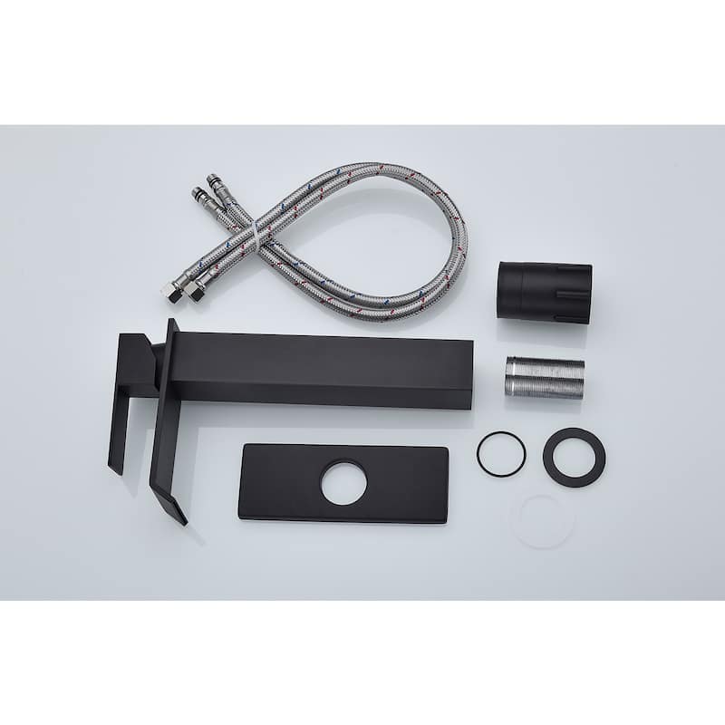 Single Handle Waterfall Bathroom Sink Faucet with Adjustable Water Flow and Temperature, Corrosion and Rust Resistant