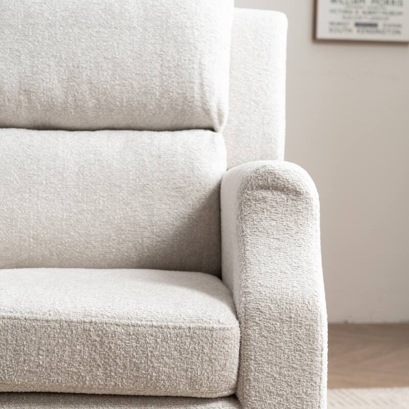 Upholstered Armchair With Wood Legs, Accent Chair
