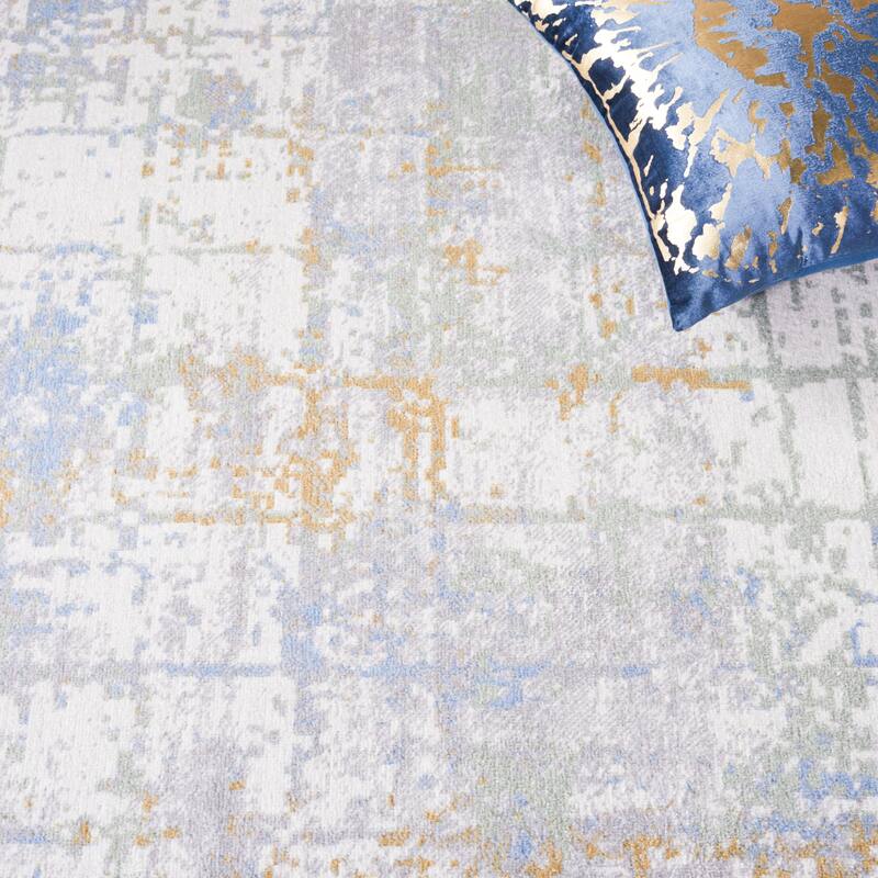SAFAVIEH Bayside Machine Washable Hannemarie Modern Abstract Rug