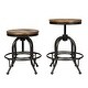 preview thumbnail 3 of 6, Carbon Loft Vintage Series Distressed Metal 24 Inch Adjustable Counter Stool (Set of 2)