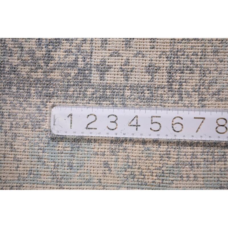 Abstract Modern Area Rug Hand-Knotted Beige Wool Carpet - 5'4" x 7'9"