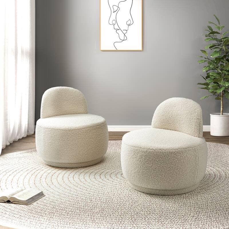 Flores Side Chair with Tight Back Set of 2 - IVORY