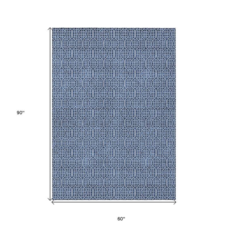 HomeRoots Geometric Transitional Rectangle Outdoor Rug