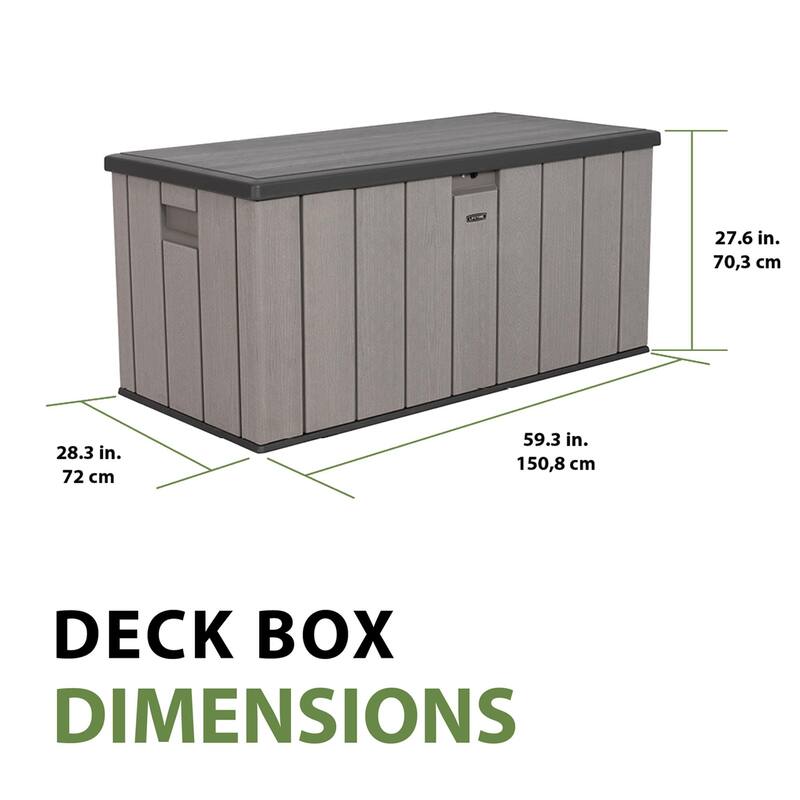 Lifetime Heavy-Duty Outdoor Storage Deck Box (150 Gallon) - Overstock ...