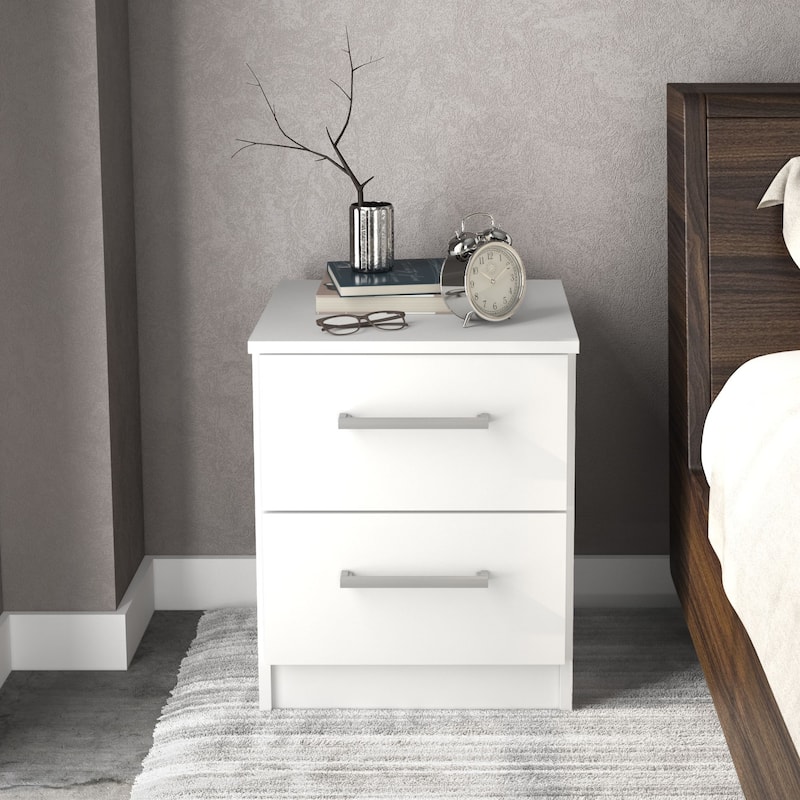 Polifurniture Juliette Modern 2 Drawer Nightstand