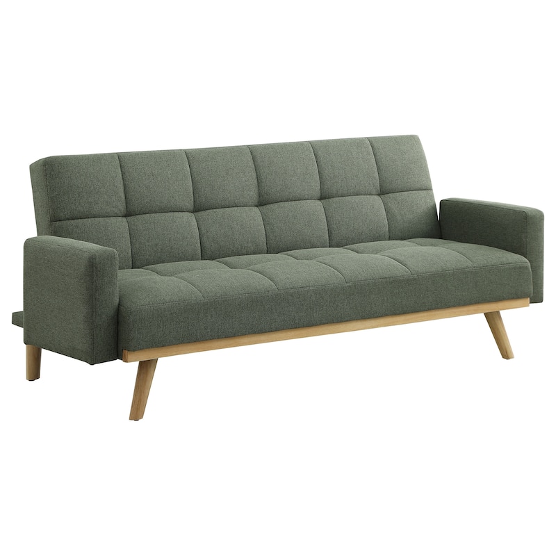 Kourtney Upholstered Tufted Convertible Sofa Bed - Sage Green