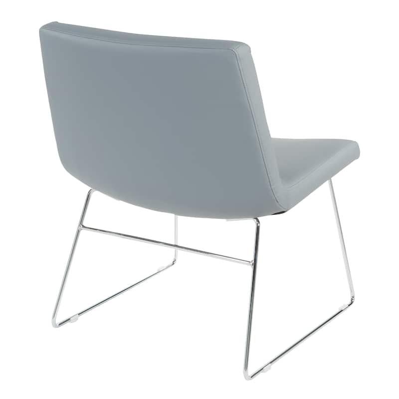 Thompson Upholstered Lounge Chair with Chrome Base