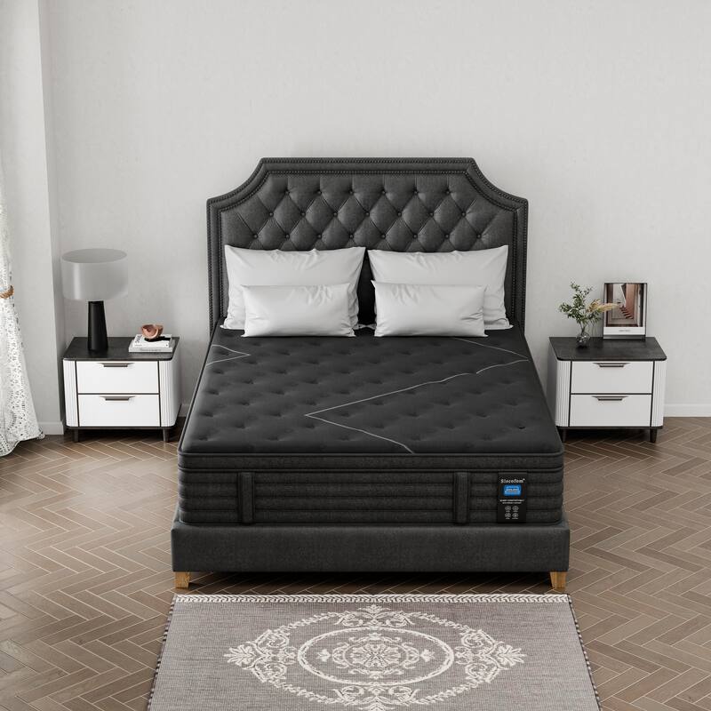 14 Inch Extra Firm Cooling Hybrid Mattress in a Box with Motion Isolation