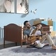 preview thumbnail 3 of 17, Gymax 2-in-1 Convertible Toddler Bed Kids Wooden Bedroom Furniture w/