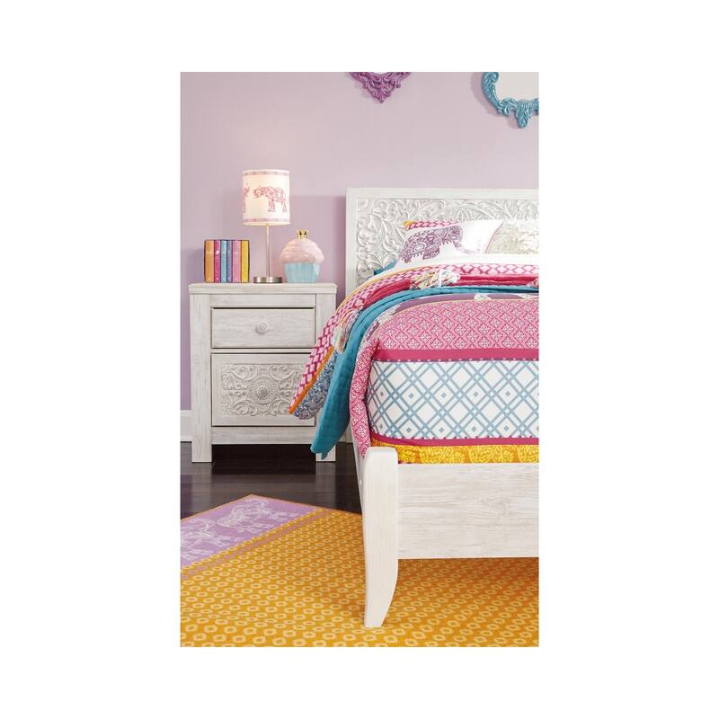 Paxberry Whitewash Panel Bed