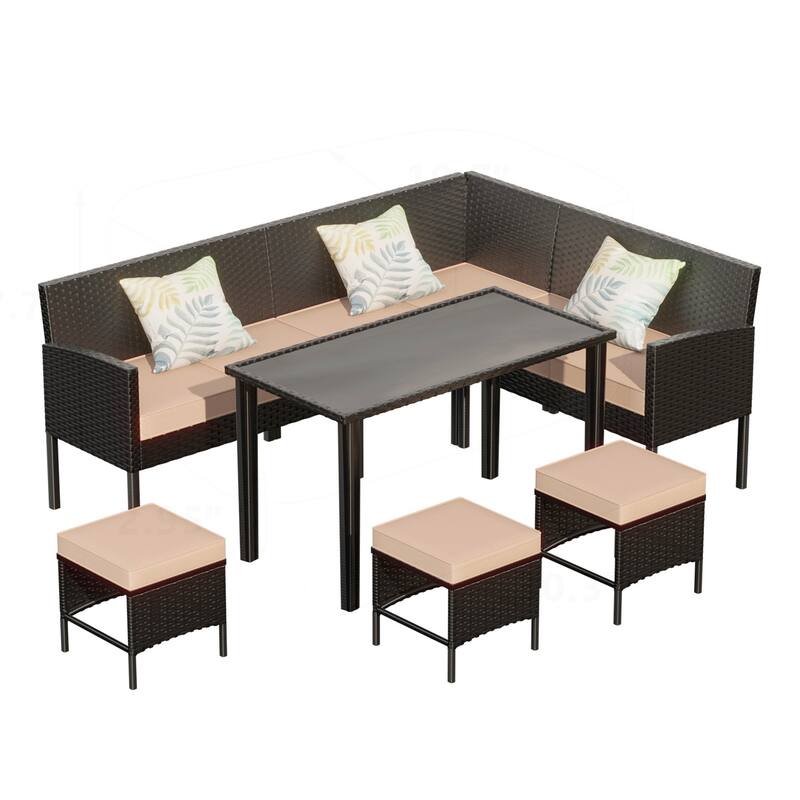 7-piece Small Space Outdoor Furniture Set