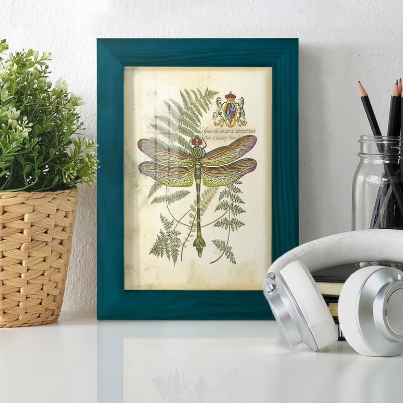 Regal Dragonfly III (PP) -Framed Print w/glass-Cherry Red