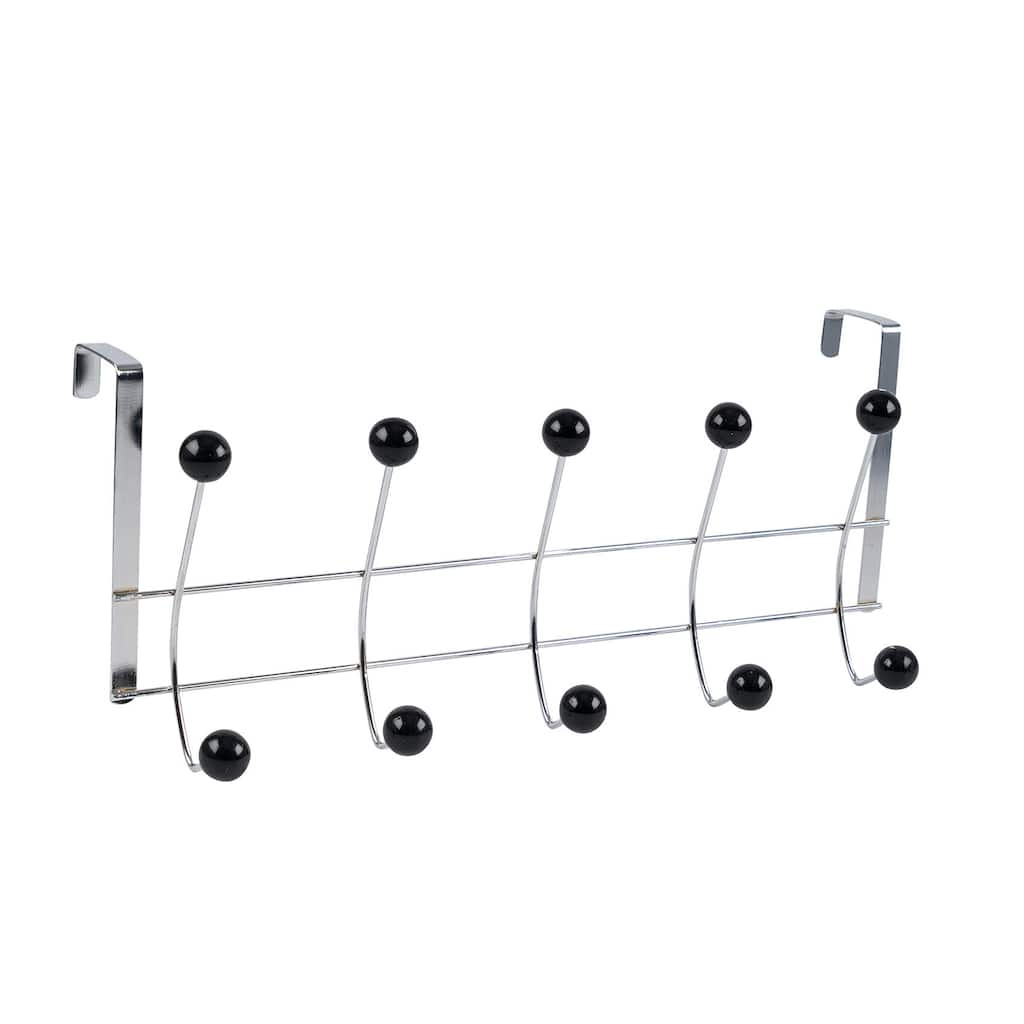 Heavy Duty Silver Over The Door Hanger Hanging Rack 10 Hooks Organizer
