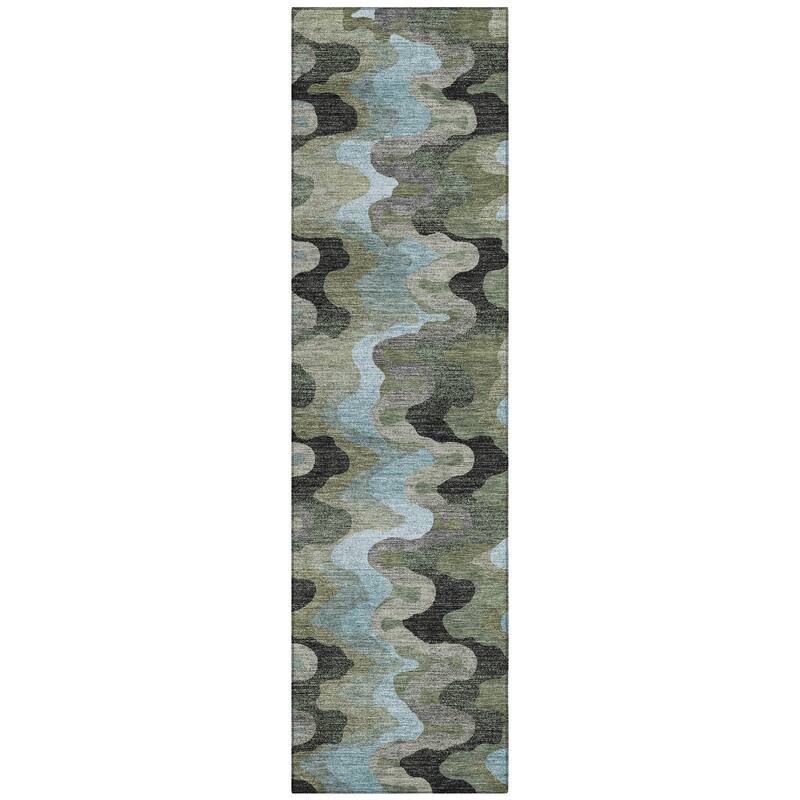 Machine Washable Indoor/ Outdoor Modern Mason Chantille Rug