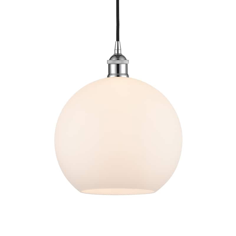 Innovations Lighting 616-1P-13-10 Athens Pendant Athens 10" Wide - Polished Chrome / Matte White