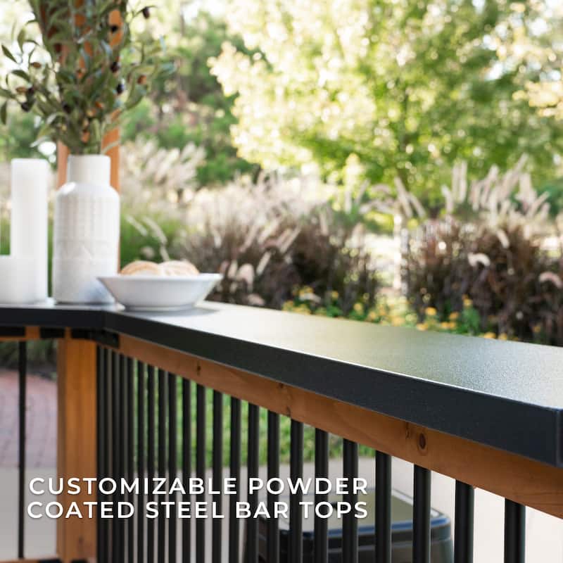 Backyard Discovery Granada 10x9' Cedar BBQ Grill Gazebo w/ Steel Roof