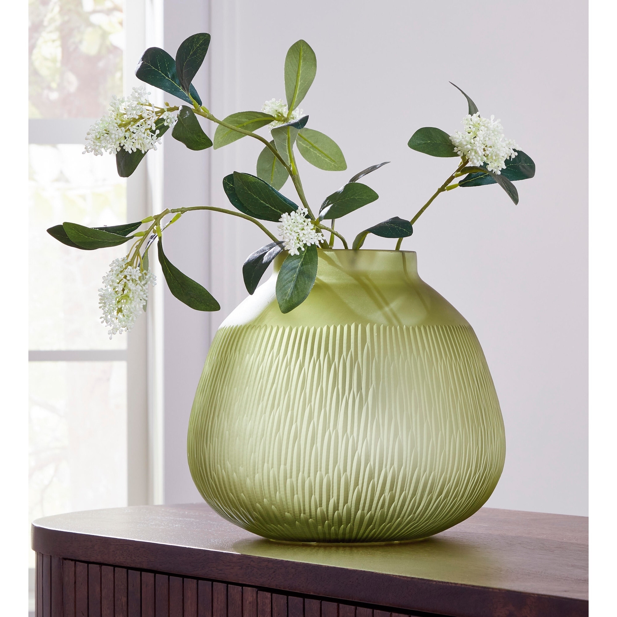 Signature Design by Ashley Scottyard Olive Green Vase