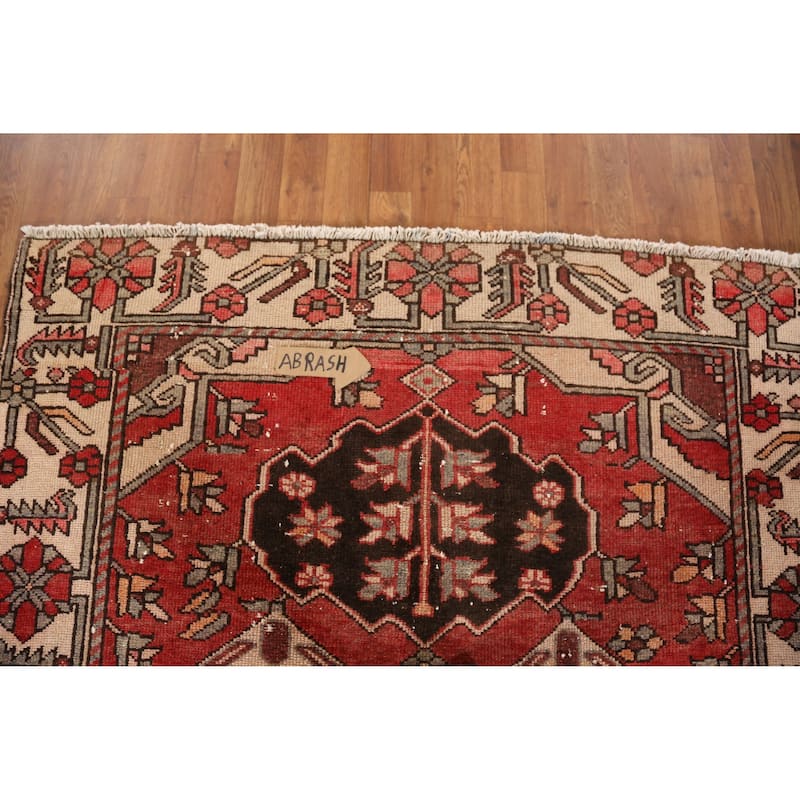 Hand Knotted Oriental 100% Wool Carpet Traditional Medallion Oranges & Rust Bakhtiari Area Rug - 6' 1'' X 4' 11''