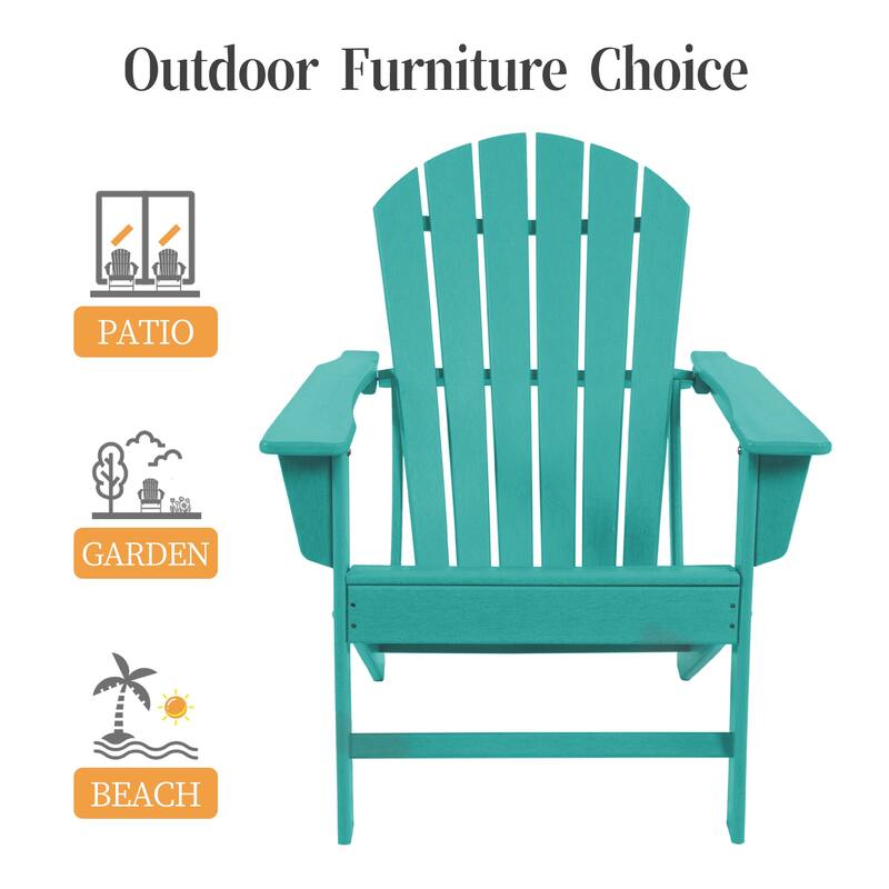 Outdoor Classic Recycled Plastic Adirondack Chair,set of 4 - N/A