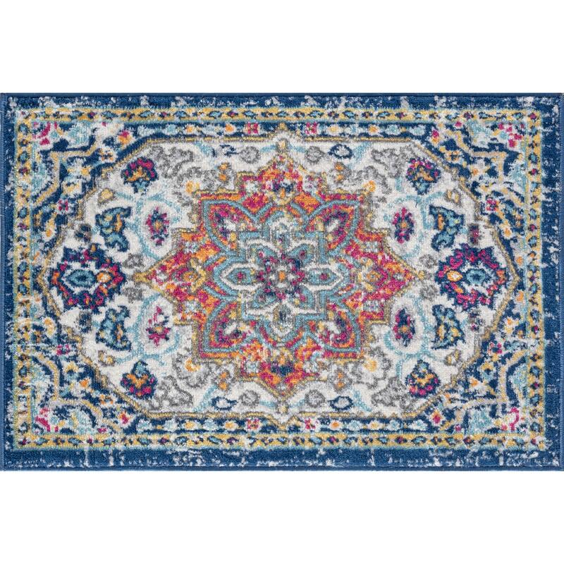 Dynah Bohemian & Eclectic Medallion Indoor Area Rug