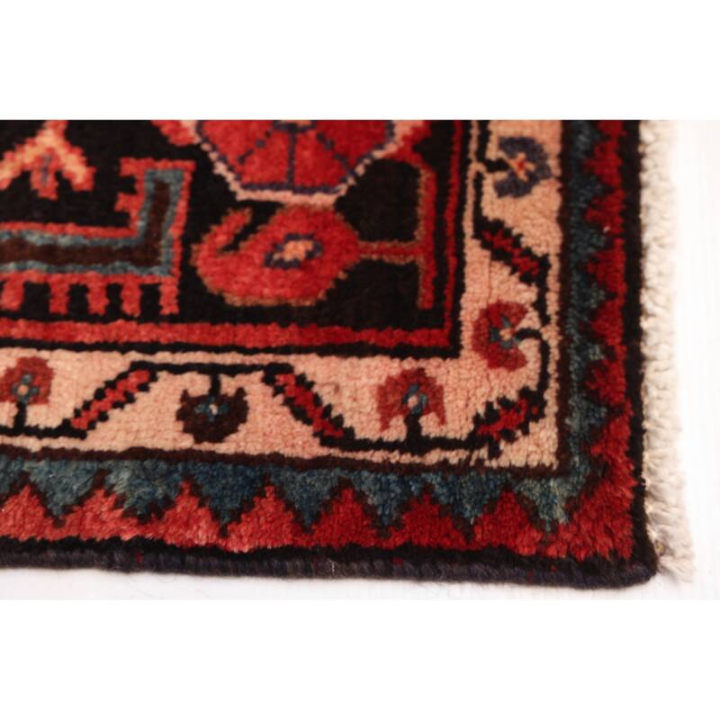 ECARPETGALLERY Hand-knotted Anatolian Vintage Black, Red Wool Rug - 4'10 x 10'6