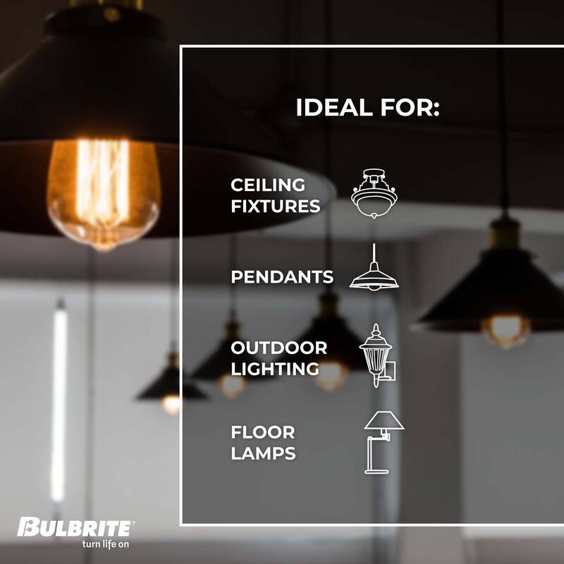 Bulbrite Pack of (2) Dimmable Antique Filament ST18 Medium (E26) LED Bulb