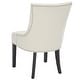 preview thumbnail 19 of 30, SAFAVIEH Lotus Nailhead Leather Dining Chair Set of 2, Transitional - 21.7" x 25.2" x 34.6"