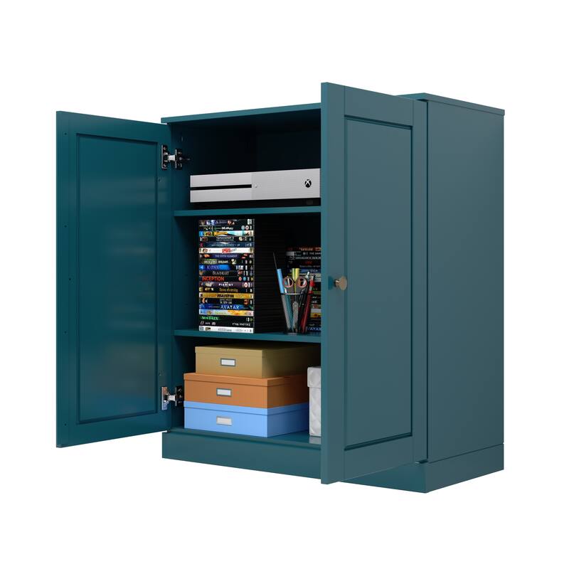 Palace Imports 100% Solid Wood TV Stand with Solid Doors for TVs up to 32"