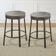 preview thumbnail 1 of 4, Perry Grey Counter Height Swivel Stool by Greyson Living (Set of 2)