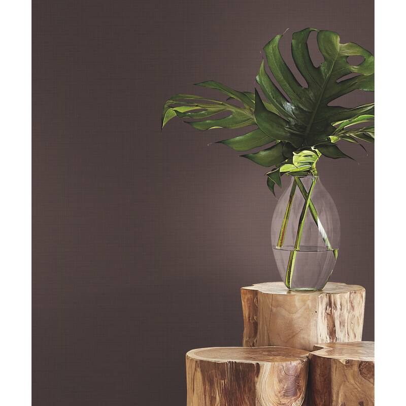 Warner Evermore Merlot Woven Wallpaper