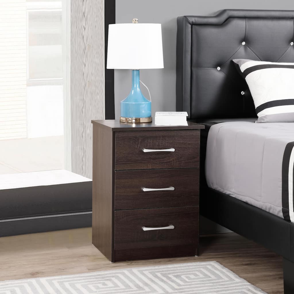 Modern Wenge Nightstand with Convenient Drawer Storage