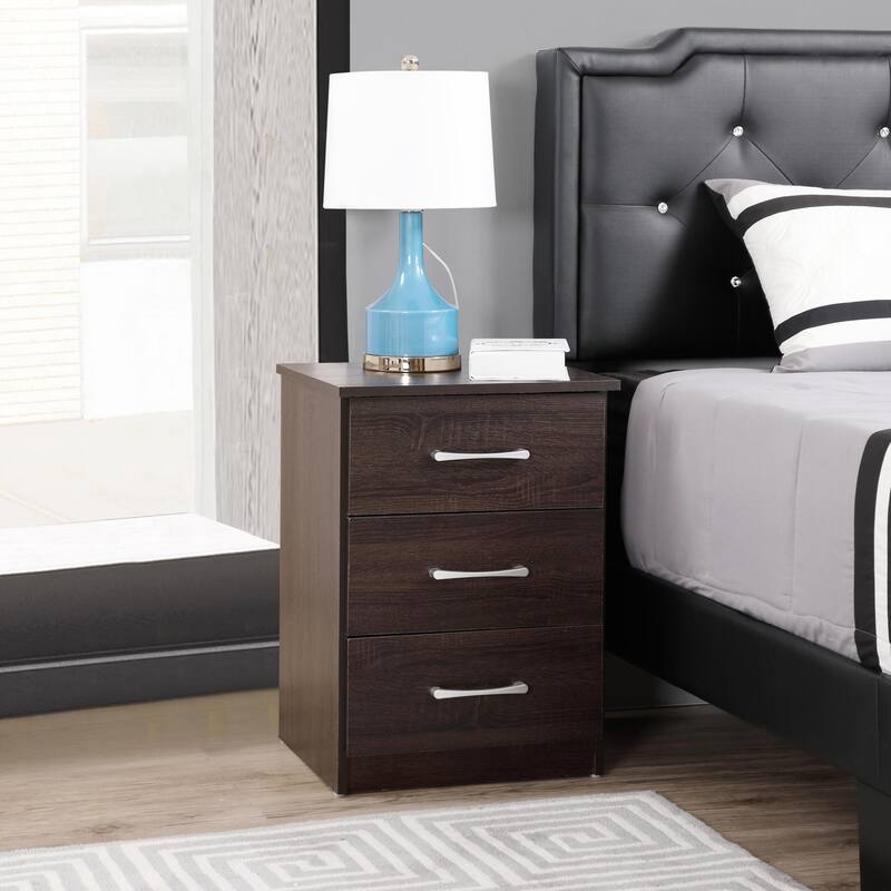 Modern Wenge Nightstand with Convenient Drawer Storage - Brown
