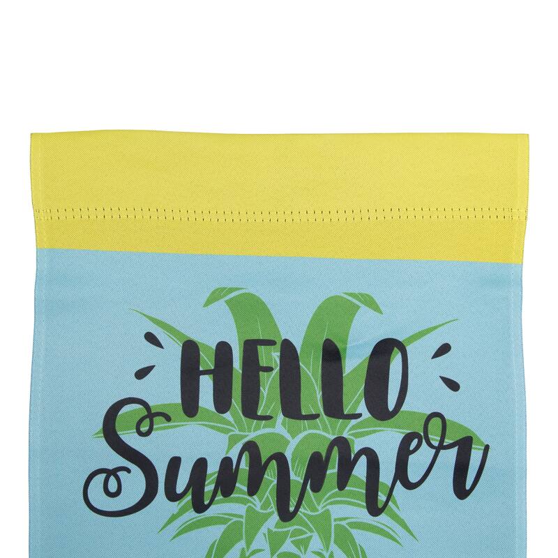Hello Summer Pineapple Outdoor Garden Flag - 12.5" x 18"