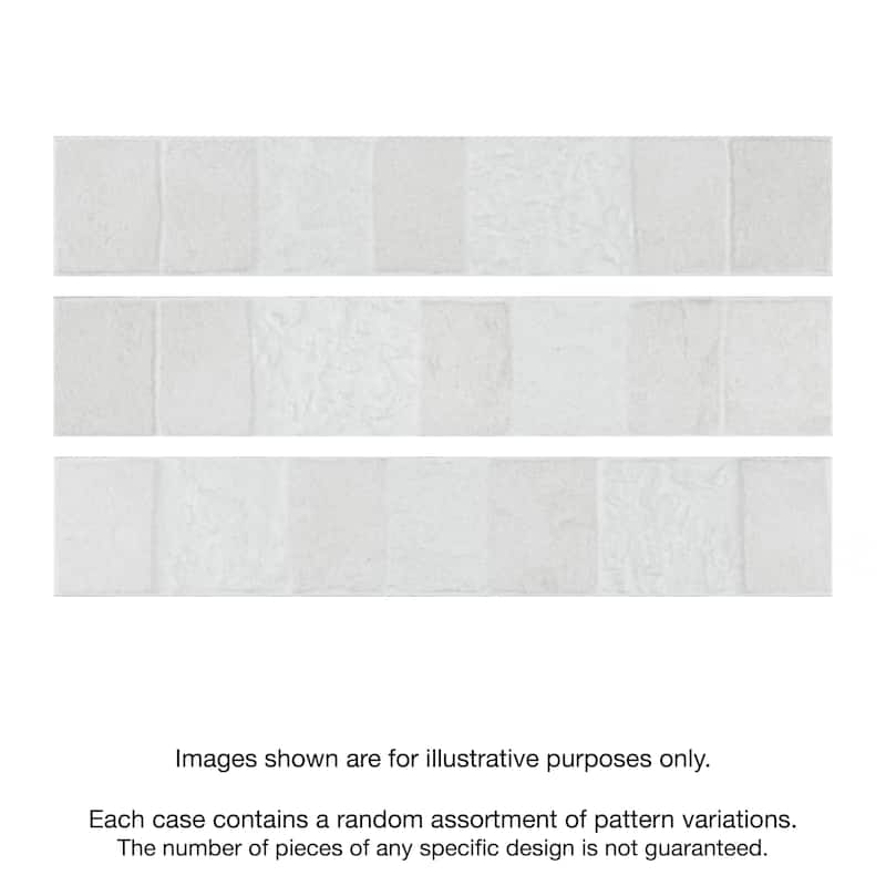 Merola Tile Blend White 3.25" x 17.5" Porcelain Wall Subway Tile